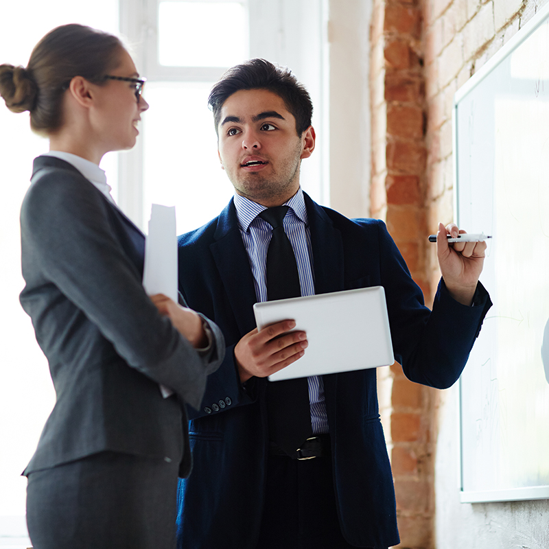 Discussion by whiteboard
